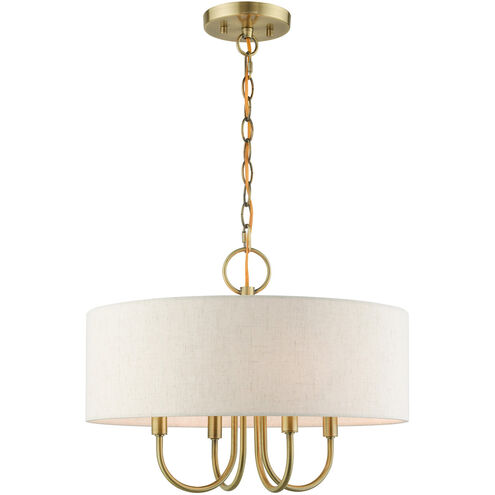 Blossom 4 Light 18 inch Antique Brass Pendant Chandelier Ceiling Light