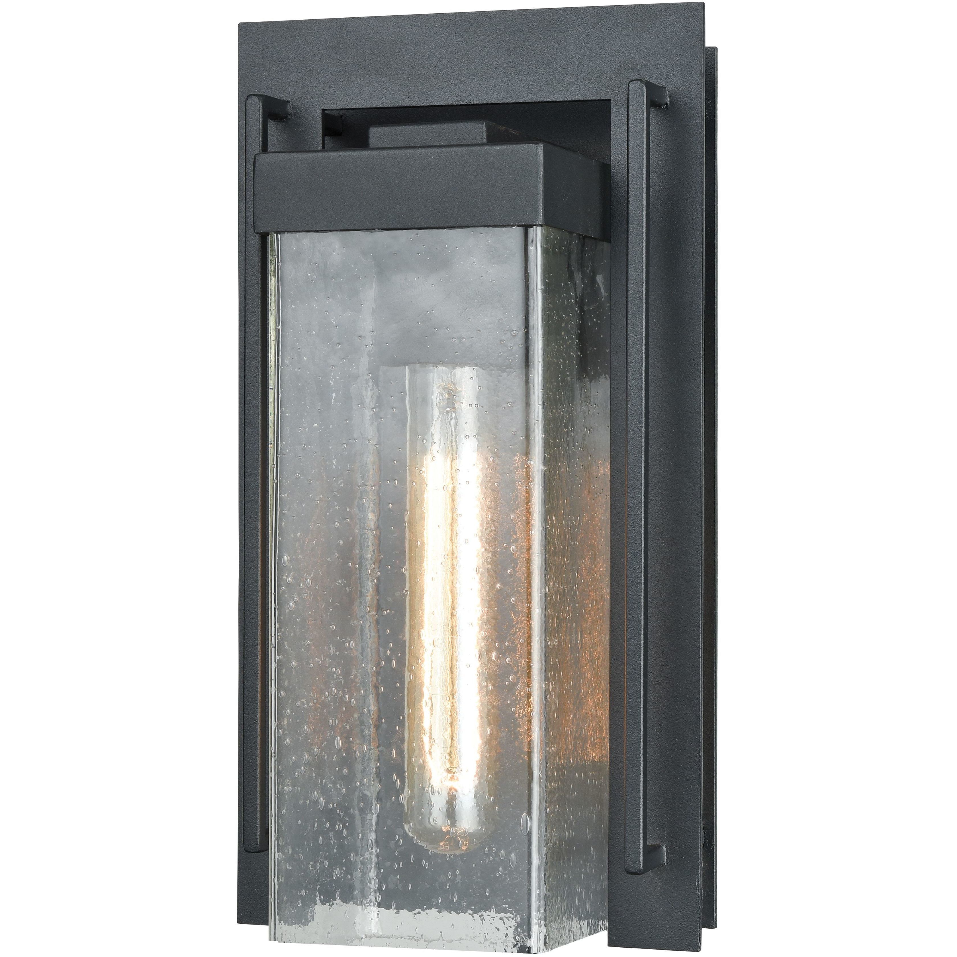 Overton 1 Light 12 inch Matte Black Outdoor Wall Sconce