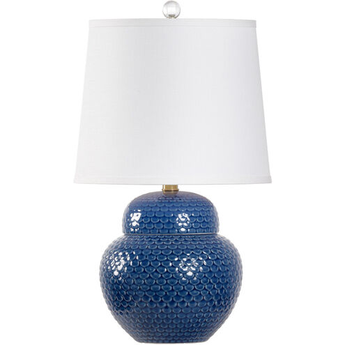 Chelsea House 22 inch 100.00 watt Blue Glaze Table Lamp Portable Light