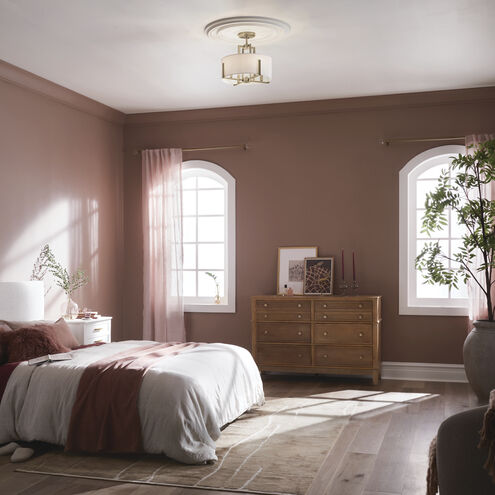 Malen LED 15.5 inch Champagne Bronze Semi Flush Mount Ceiling Light