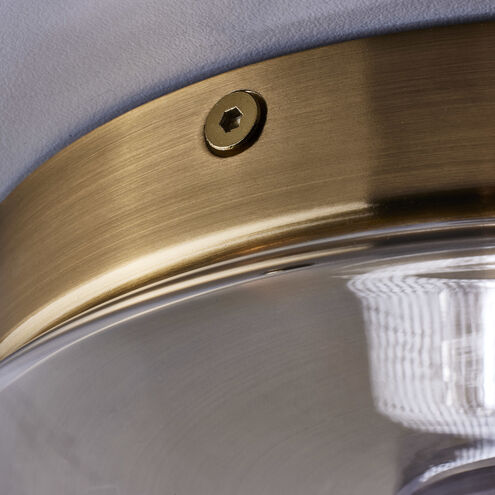 Dover 2 Light 14 inch Vintage Brass Flush Ceiling Light