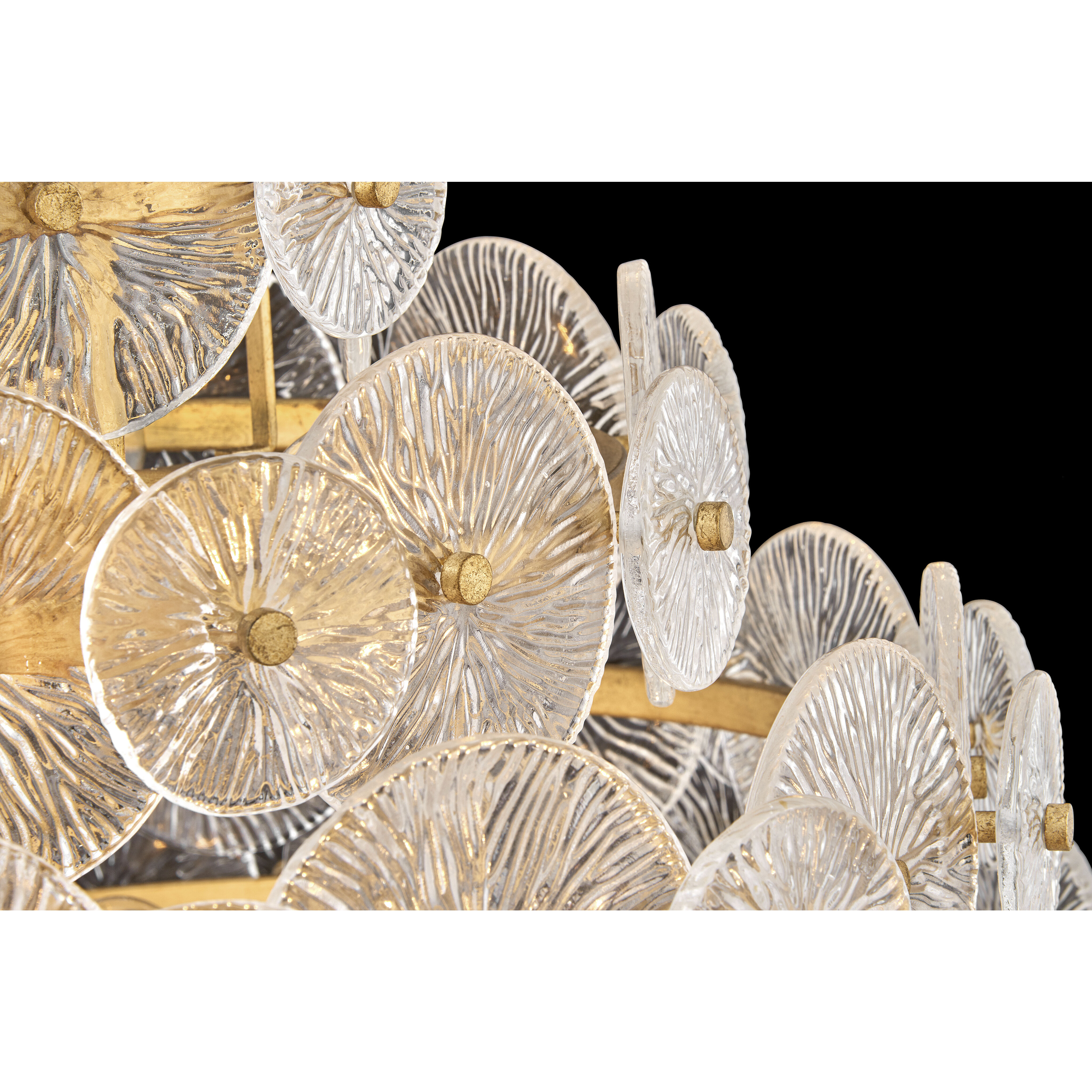 Rene LED 28.5 inch Distressed Brass Chandelier Ceiling Light