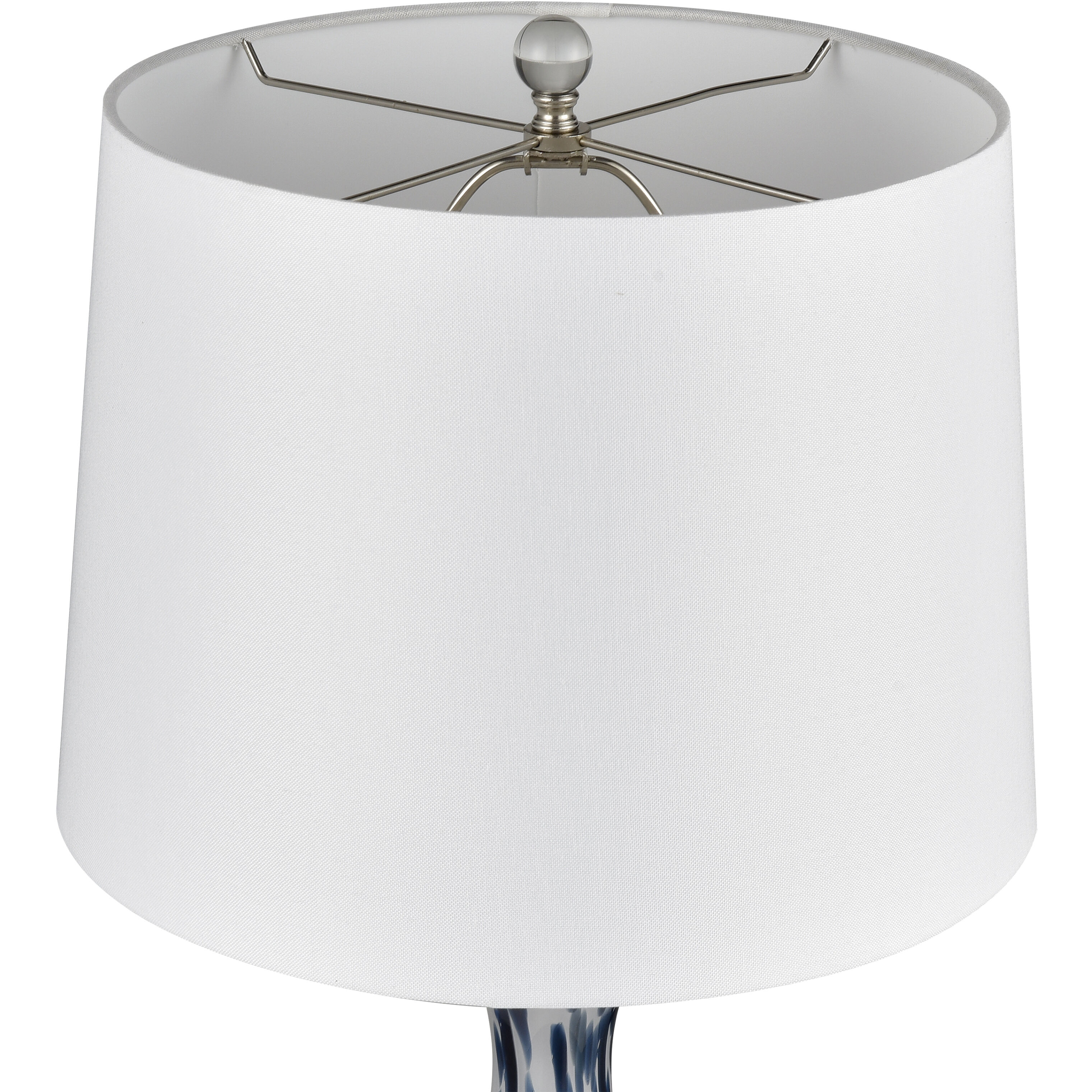 Cordelia Sound 30 inch 150 watt Blue with Clear and Polished Nickel Table Lamp Portable Light, Set of 2