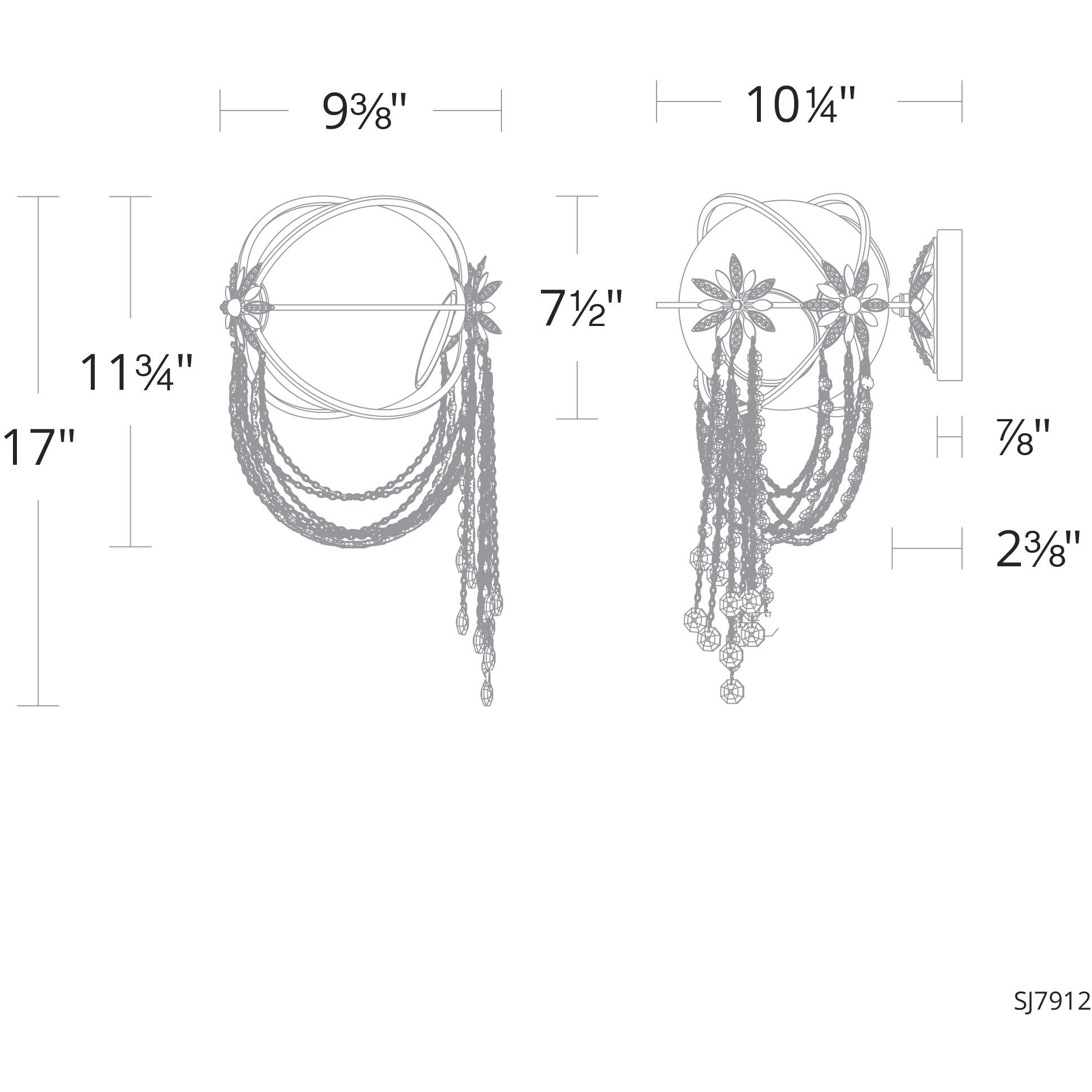 Forever Revere LED 10.25 inch Heirloom Gold Wall Sconce Wall Light