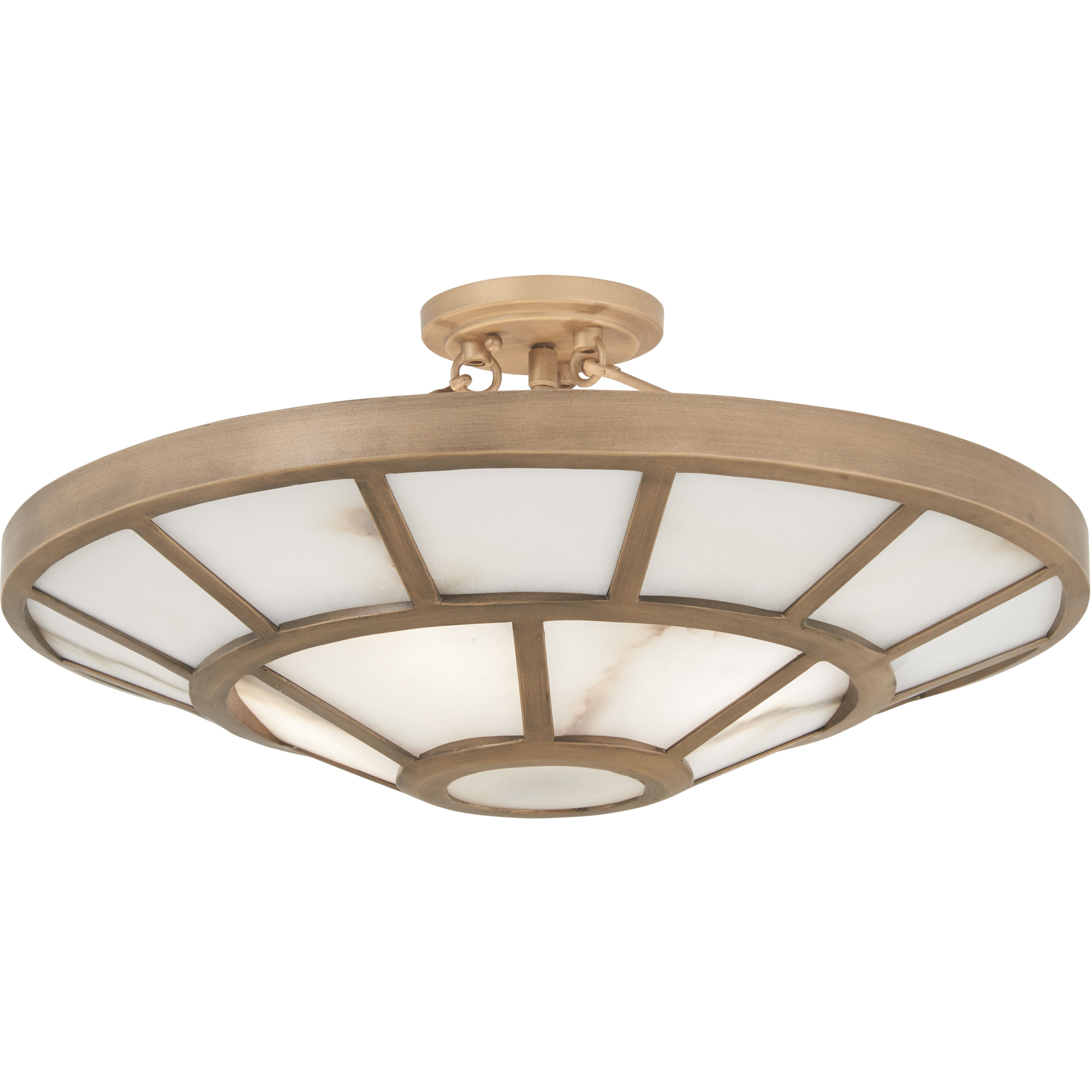 Istria 4 Light 22 inch Ashen Gold Semi-Flush Ceiling Light