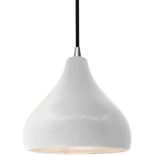 Radiance LED 8 inch Bisque and Brushed Nickel Pendant Ceiling Light