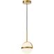 Globo LED 6.38 inch Brushed Gold Pendant Ceiling Light