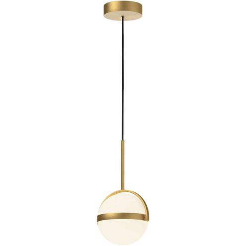 Globo LED 6.38 inch Brushed Gold Pendant Ceiling Light