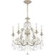 Regis 6 Light 26 inch Olde Silver Chandelier Ceiling Light in Clear Hand Cut