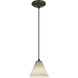 Martini 1 Light 7.25 inch Oil Rubbed Bronze Pendant Ceiling Light in White