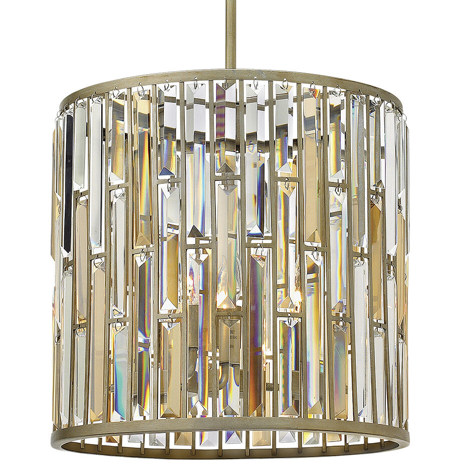 Gemma LED 16 inch Silver Leaf Foyer Light Ceiling Light, Semi-Flush Mount