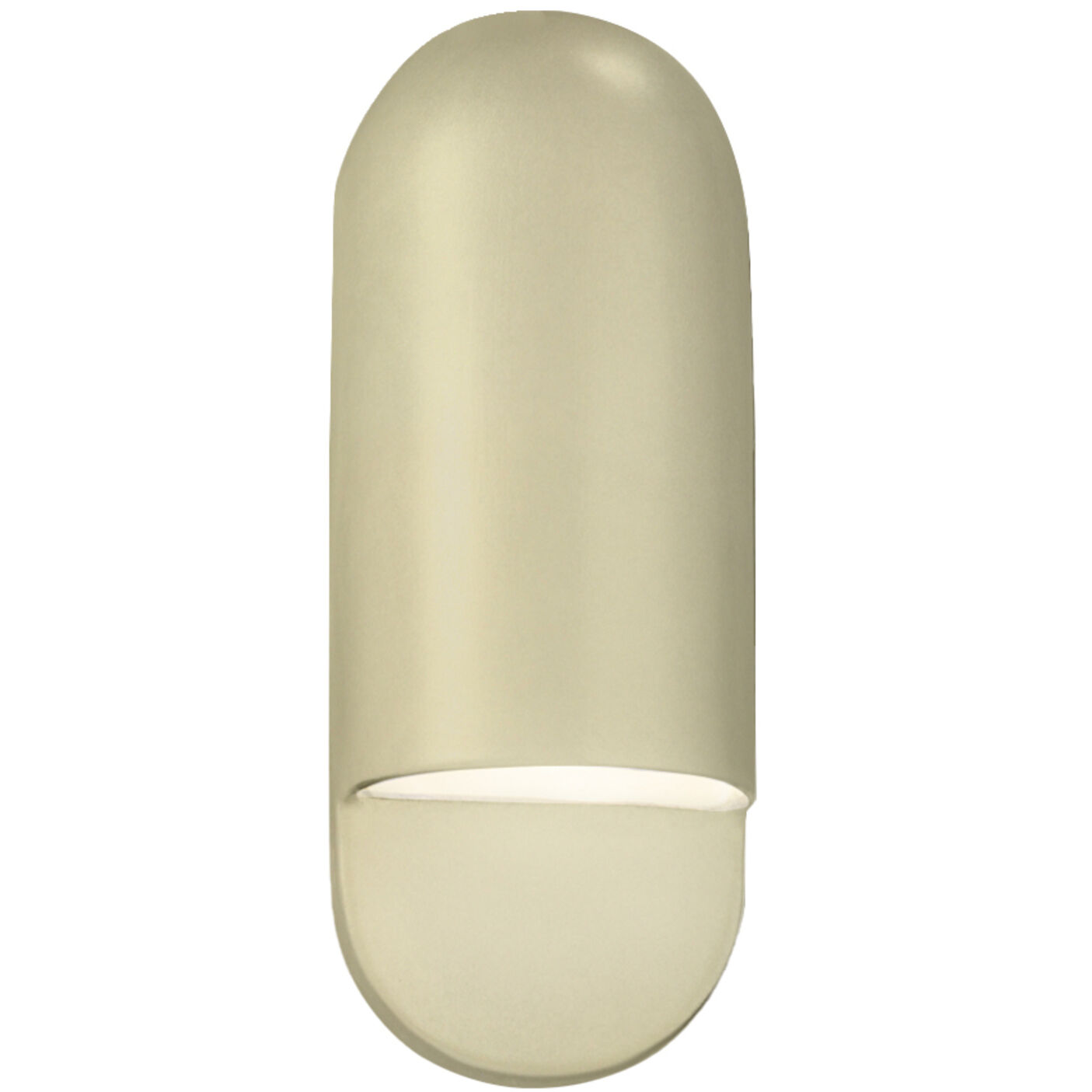Ambiance Collection - Capsule Wall Sconce Wall Light in Dedicated LED, Vanilla Gloss, 4D x 14H, Form+Finish+Function