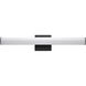 Rail LED 24 inch Black Bath Vanity Wall Light