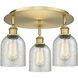 Caledonia 3 Light 16.75 inch Brushed Brass Flush Mount Ceiling Light in Mica