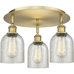 Caledonia 3 Light 16.75 inch Brushed Brass Flush Mount Ceiling Light in Mica