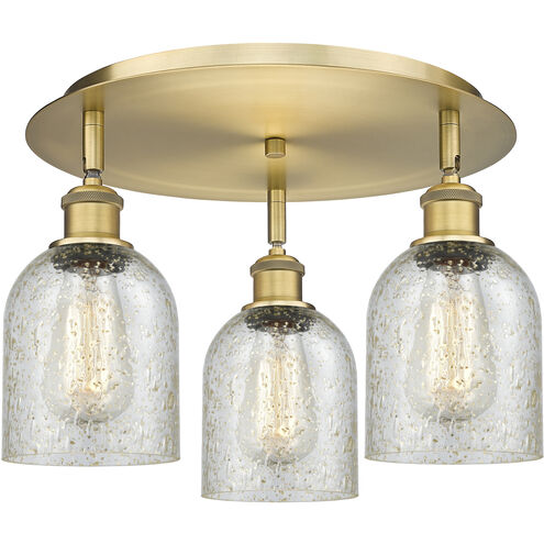 Caledonia 3 Light 16.75 inch Brushed Brass Flush Mount Ceiling Light in Mica