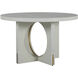 Sheila 48 X 48 inch Cerused White and Stained Gold Dining Table