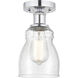 Edison Ellery 1 Light 5 inch Polished Chrome Semi-Flush Mount Ceiling Light in Seedy Glass