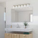 Merry 6 Light 48 inch Brushed Nickel Bath Vanity Light Wall Light
