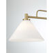 Transitional 2 Light 10 inch Natural Brass Chandelier Ceiling Light