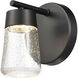 Jergen LED 5 inch Matte Black Vanity Light Wall Light in 1
