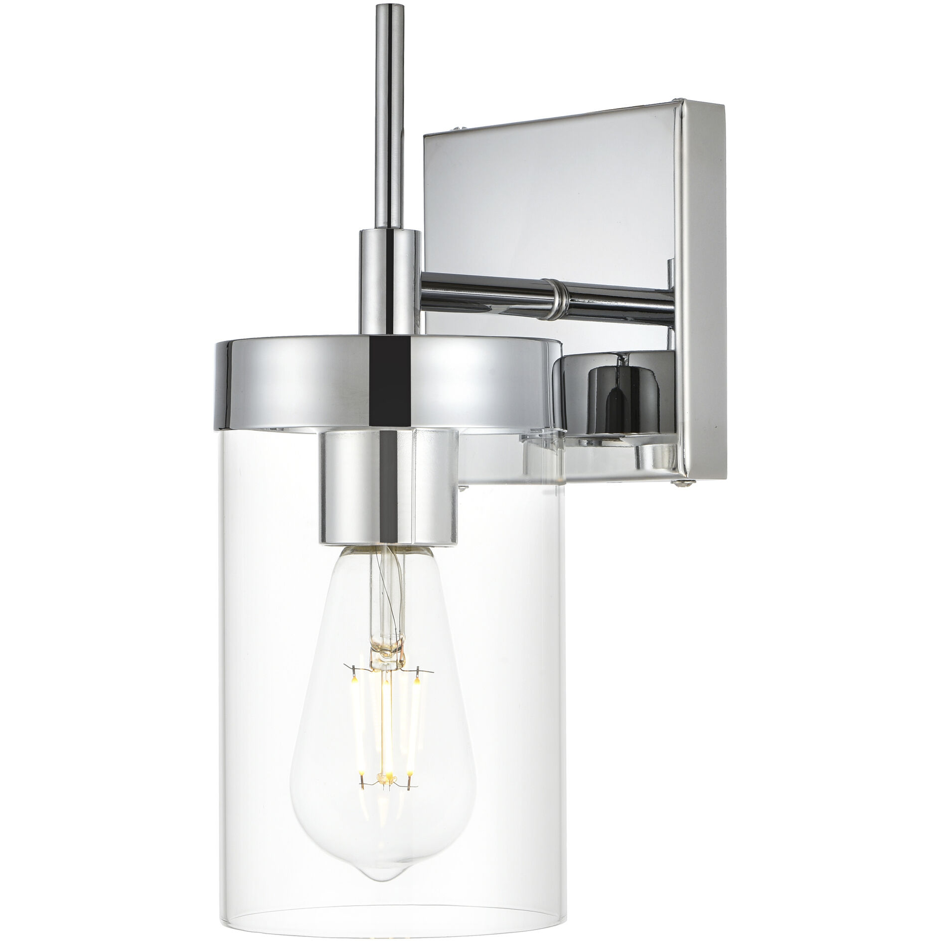 Benny 1 Light 5 inch Chrome Bath Sconce Wall Light