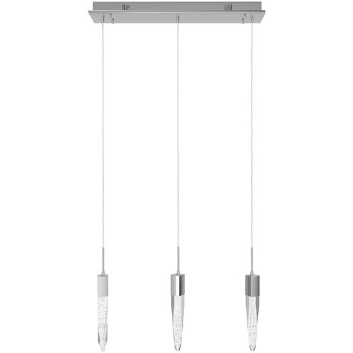 Aspen LED 7 inch Polished Chrome Multi Port Pendant Ceiling Light in Bubbled