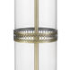 Lenoir 28 inch 150.00 watt Antique Brass and Glass Table Lamp Portable Light, Bullet Shaped