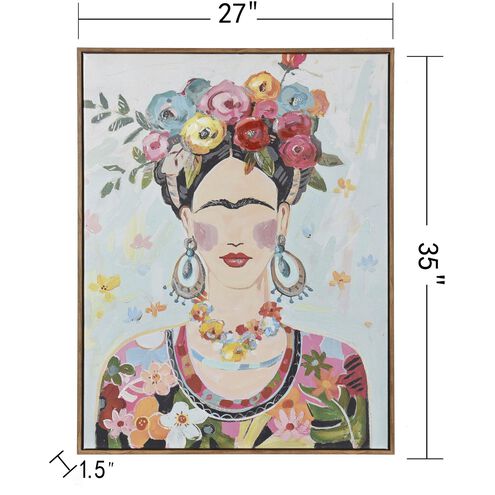 Boho Frida Blue Wall Art