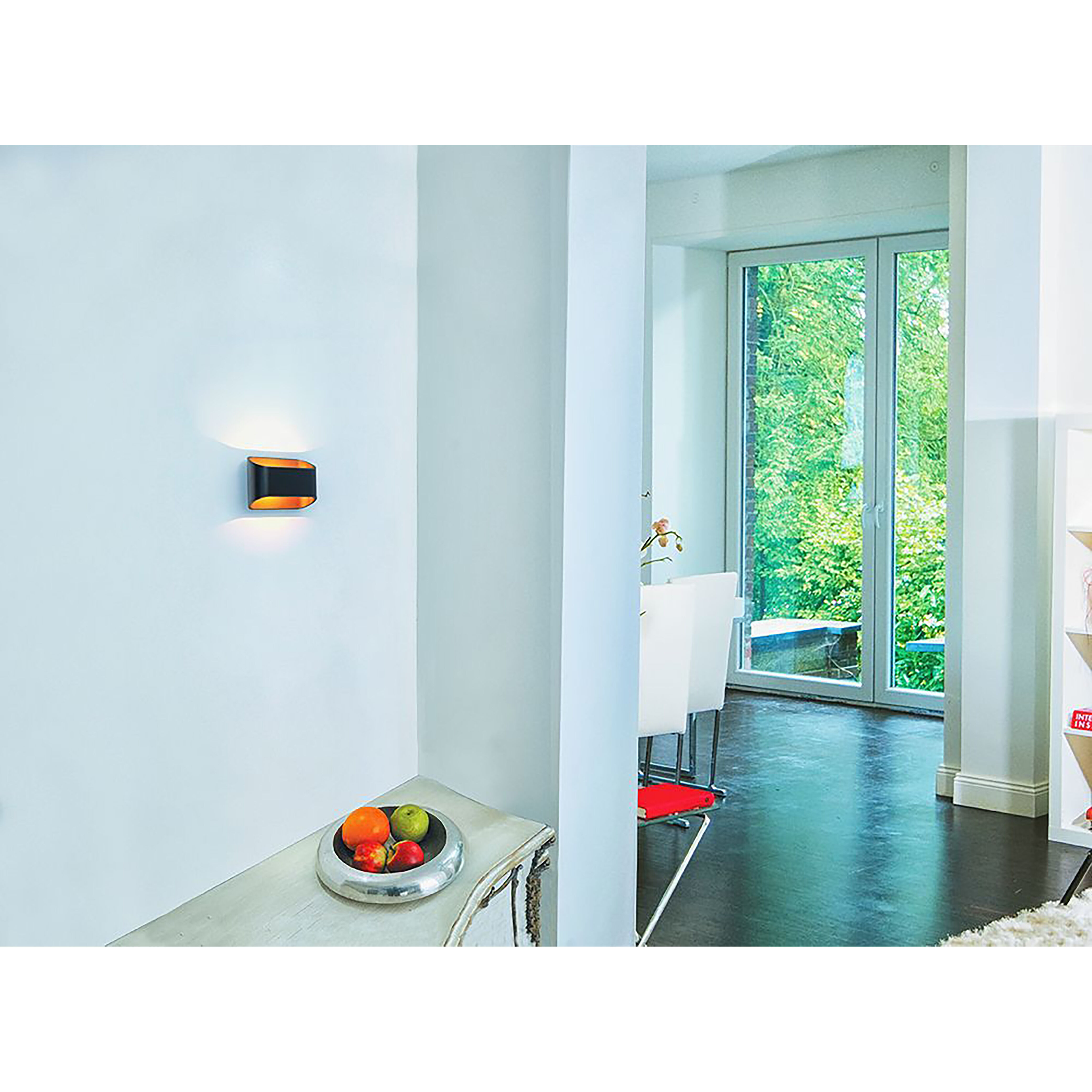 Eclipse LED Wall Sconce Wall Light in Black/Gold