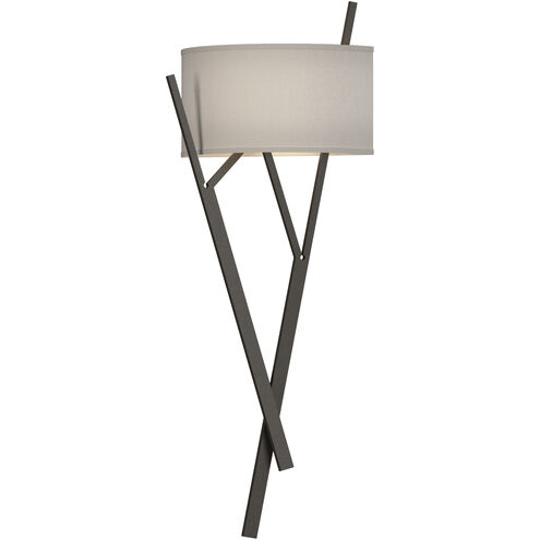 Arbo 2 Light 10 inch Dark Smoke ADA Sconce Wall Light in Flax