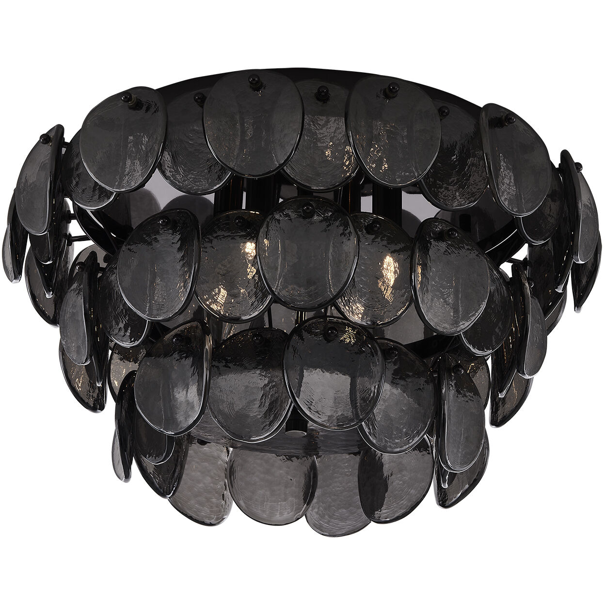 Uroko 4 Light 19.75 inch Black Nickel Flush Mount Ceiling Light