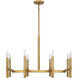 Padgett 8 Light 32 inch Warm Brass Chandelier Ceiling Light