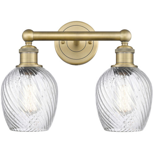Salina 2 Light 14 inch Brushed Brass Bath Vanity Light Wall Light