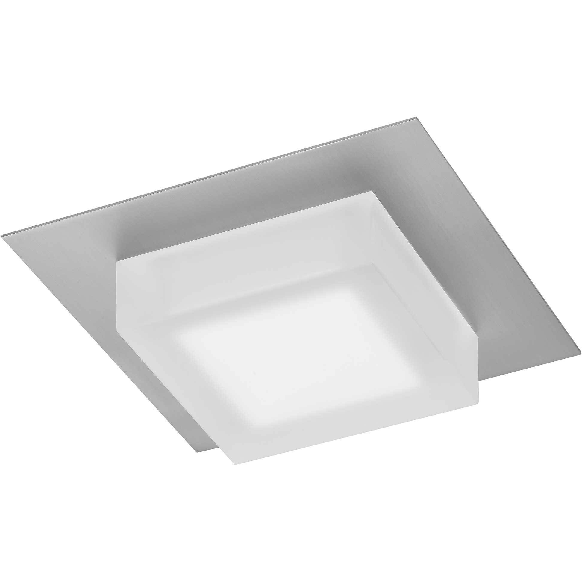 Foursquare LED 8 inch Brushed Stainless Steel Outdoor Flush Mount
