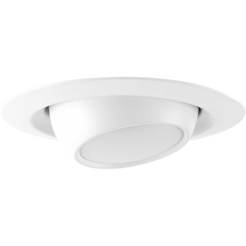 LED Recessed LED Satin White Recessed Eyeball Trim in Bright White, Progress LED