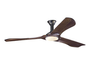Minimalist 72 inch Matte Black with Dark Walnut Blades Ceiling Fan