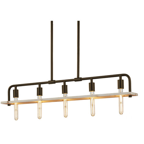 Eco Bronx 5 Light 4.75 inch Polished Chrome Chandelier Ceiling Light