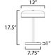 Voto 17.5 inch 8 watt Natural Aged Brass Table Lamp Portable Light in Clear