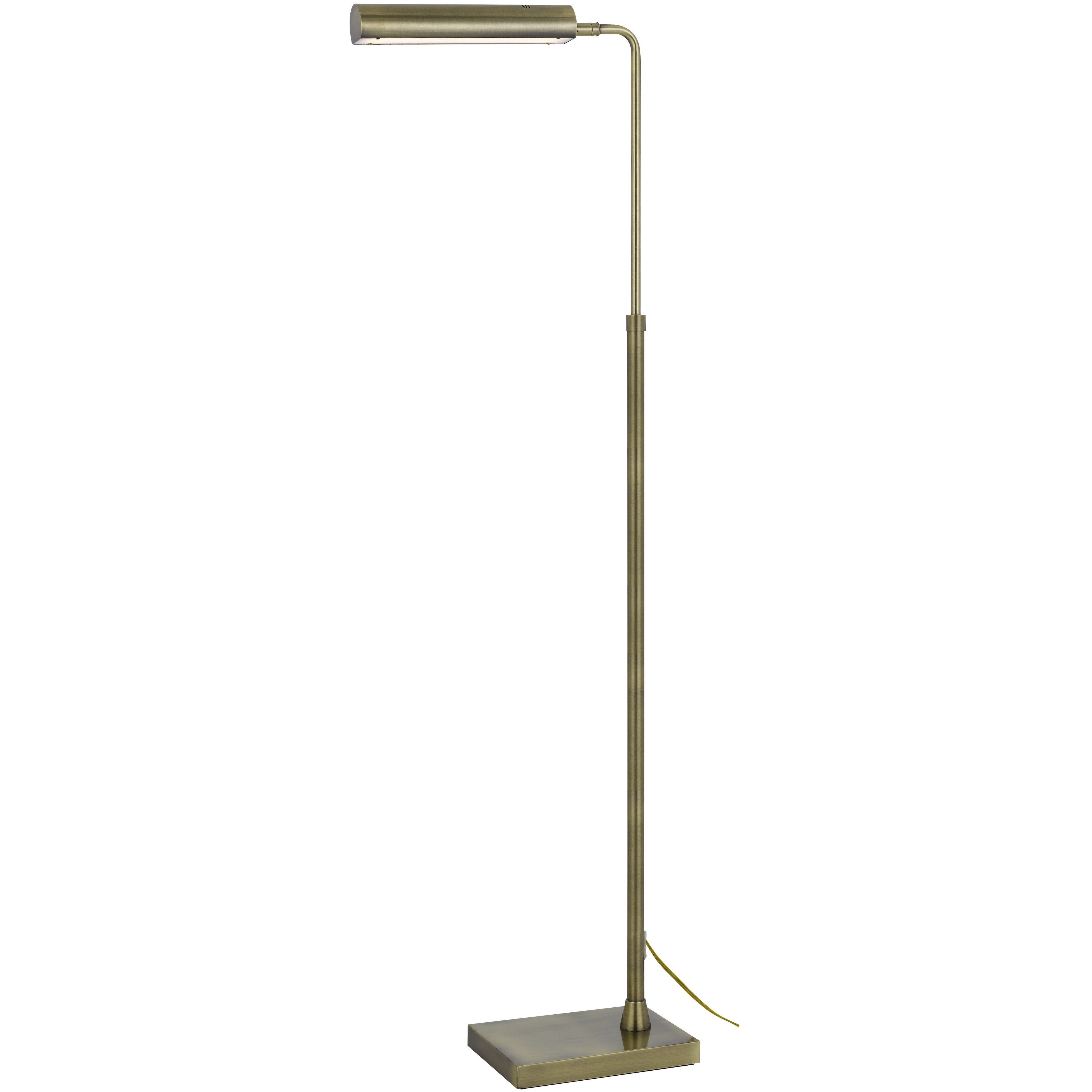 Delray 44 inch 17.00 watt Antique Brass Floor Lamp Portable Light