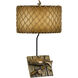 Fishing 31 inch 150 watt Cast Bronze and Faux Wood Table Lamp Portable Light