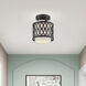 Vistaview 1 Light 7.25 inch English Bronze Semi-Flush Ceiling Light