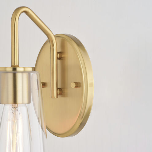 Beverly LED 7.75 inch Muted Brass Bathroom Light Wall Light in 1