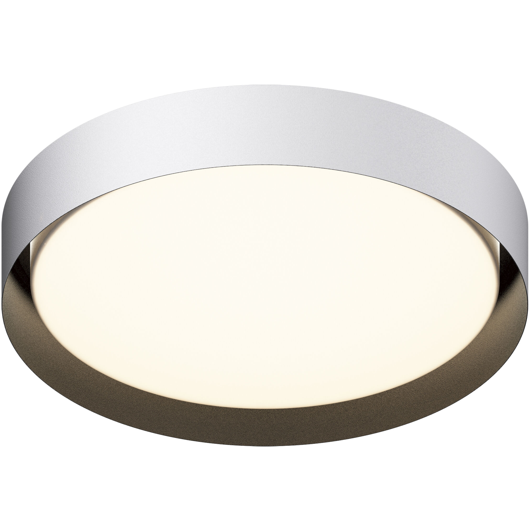 Echo LED 24 inch White and Black Flush Mount Ceiling Light in White/Black