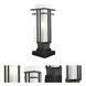 Abbey 1 Light 18.25 inch Black Outdoor Pier Mounted Fixture