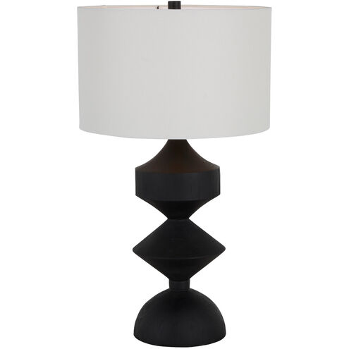 Maddox 30 inch Plaster Black Table Lamp Portable Light
