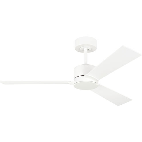 Rozzen 44 inch Matte White Indoor/Outdoor Ceiling Fan
