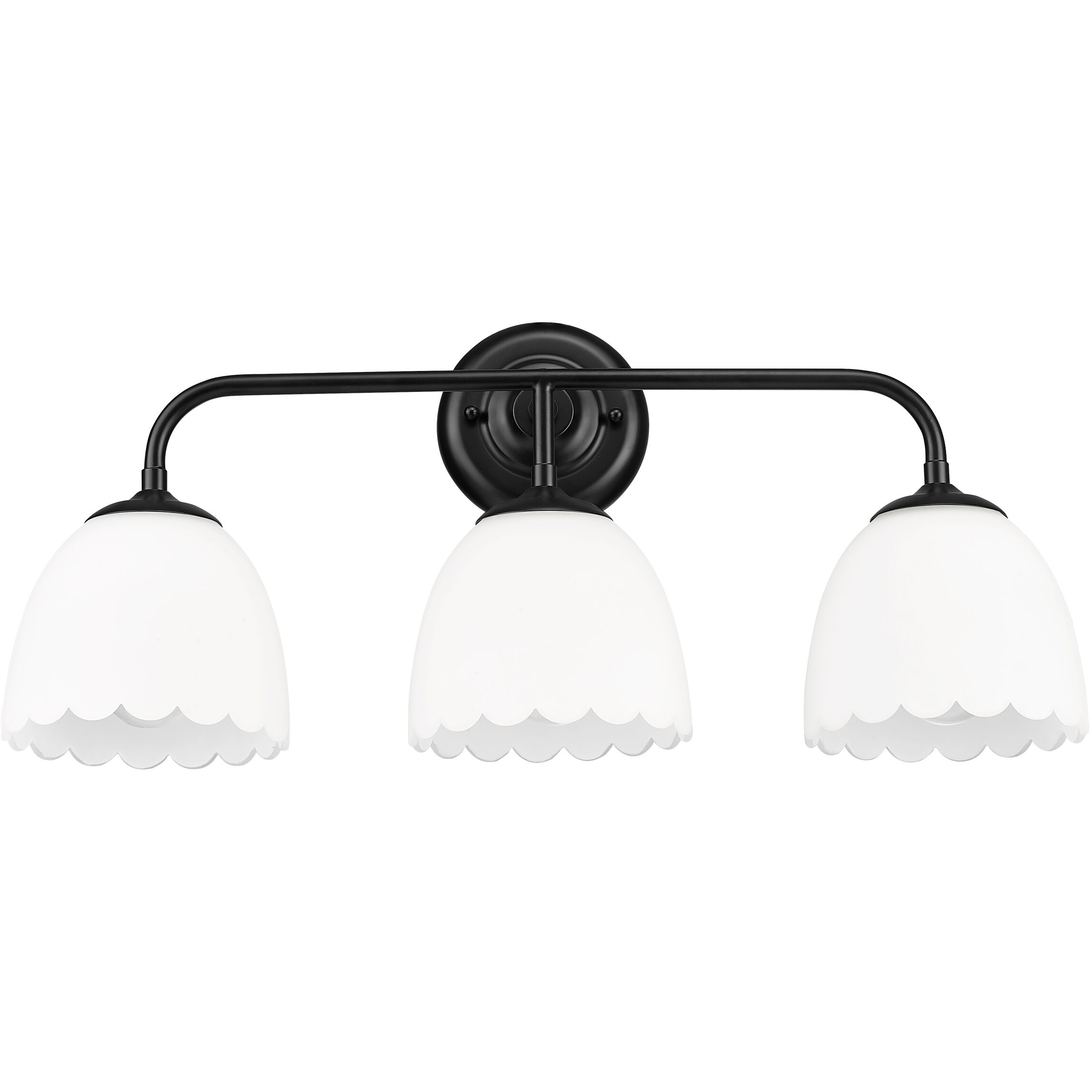 Dorinda Vanity Wall Light in Matte Black