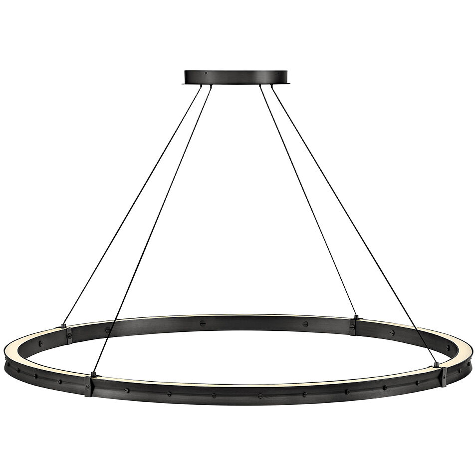 Althea LED 53 inch Satin Black Chandelier Ceiling Light
