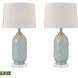 La Joliette 24 inch 9 watt Pale Blue with Clear Table Lamp Portable Light